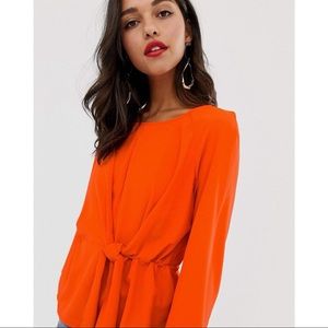 BRAND NEW knotted tie front dress shirt